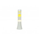 LAMPARA LAVA MINI AMARILLA BASE BLANCA 30 CM