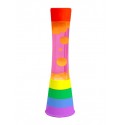 LAMPARA LAVA ARCOIRIS LIQUIDO ROSA LAVA NARANJA