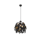 LAMPARA HOJAS NEGRO ORO LEAVY 38 cm