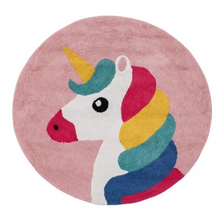 ALFOMBRA UNICORNIO ROSA 100 CM