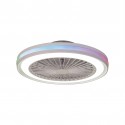 PLAFON VENTILADOR GAMER BLANCO 47 CM CON RGB