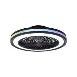 PLAFON VENTILADOR GAMER NEGRO 47 CM CON RGB