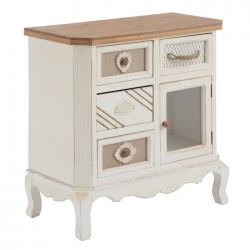 MUEBLE AUXILIAR BLANCO-NATURAL 75,50 CM