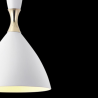 LAMPARA DE TECHO COLGANTE COPA BLANCO CON DETALLE DORADO