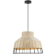 LAMPARA DE TECHO COLGANTE YADA METAL - RATÁN 1 LUZ 40 CM
