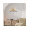 LAMPARA DE TECHO COLGANTE YADA METAL - RATÁN 1 LUZ 40 CM