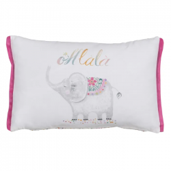 COJÍN ELEFANTE ROSA INFANTIL ALARGADO 45 CM