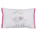 COJÍN ELEFANTE ROSA INFANTIL ALARGADO 45 CM