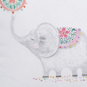 COJÍN ELEFANTE ROSA INFANTIL CUADRADO 45 CM