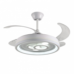 VENTILADOR DC DAFNE 72W BLANCO CIRCULOS