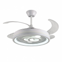 VENTILADOR DC DAFNE 72W BLANCO CIRCULOS
