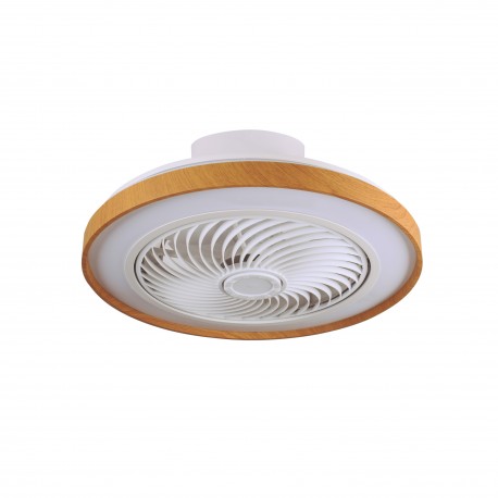 VENTILADOR DC CATHAY 72W BLANCO-MADERA