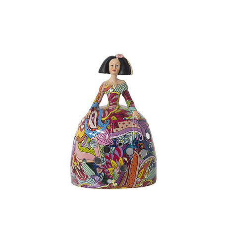 FIGURA MENINA GRAFITIMULTICOLOR 17 cm