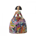 FIGURA MENINA GRAFITIMULTICOLOR 17 cm