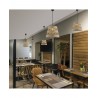 LAMPARA DE TECHO COLGANTE ROWAN METAL-CUERDA 1 LUZ
