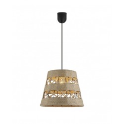 LAMPARA DE TECHO COLGANTE ROWAN METAL-CUERDA 1 LUZ
