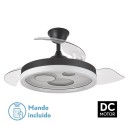 VENTILADOR DC TURIA 72W NEGRO BLANCO