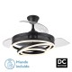 VENTILADOR DE TECHO CON LUZ SILENCIOSO KAI NEGRO