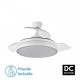VENTILADOR DE TECHO SIELENCIOSO CON LUZ ESPARTA BLANCO