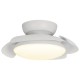 VENTILADOR DE TECHO SILENCIOSO CON LUZ ALOHA BLANCO MADERA