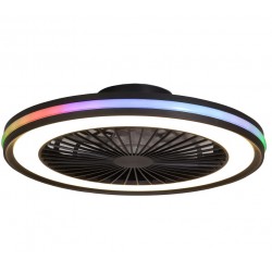 PLAFON VENTILADOR GAMER 56 CM NEGRO CON RGB