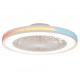 VENTILADOR DE TECHO CON LUCES DE COLORES GAMER 56CM BLANCO