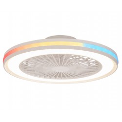 PLAFON VENTILADOR GAMER 56CM BLANCO CON RGB