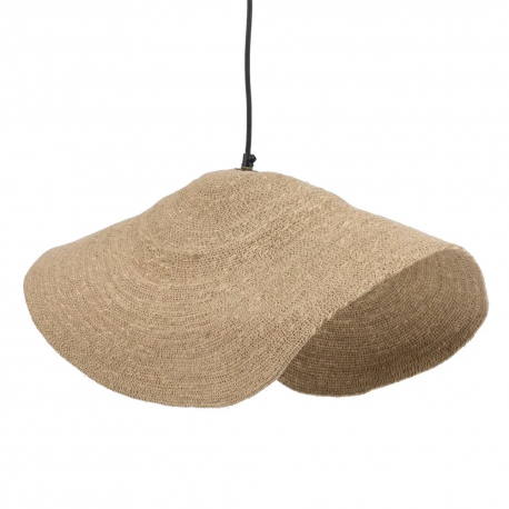 LAMPARA SOMBRERO FIBRA NATURAL 64CM 1L