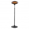CALEFACTOR EXTERIOR CUARZO AUSTRAL 2000W NEGRO 3ELEM