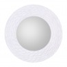 ESPEJO REDONDO BLANCO CON RELIEVE 80 CM
