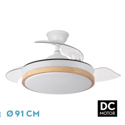 VENTILADOR DC EVROS 72W 91 CM BLANCO HAYA