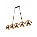 LAMPARA RUSTICA DE CUERDA SOGA NEGRO 5 LUCES