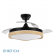 VENTILADOR DC BLONDI NEGRO-MADERA 72W 107 CM