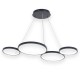 LAMPARA DE TECHO AROS NEGRA 120 CM CON MANDO