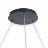 LAMPARA AROS NEGRA 120 CM CON MANDO