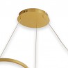 LAMPARA AROS DORADA 120 CM CON MANDO