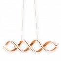 LAMPARA DE TECHO ESPIRAL PAN DE ORO CON MANDO