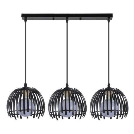 REGLETA LATINA NEGRA 3XE27 REGX74X20CM