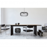 LAMPARA DE TECHO COLGANTE PEREGRINO 3L NEGRO. El diseño moderno retro de la pantalla principal metálica combinada con las tulipa