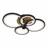 PLAFON SYDNEY 96W NEGRO-MADERA CON MANDO A DISTANCIA
