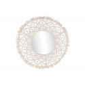 ESPEJO MACRAME BEIGE 76 CM