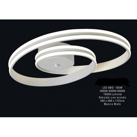 PLAFÓN LED BLANCO 105W CON MANDO A DISTANCIA