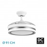 VENTILADOR DC VIPER BLANCO-PLATA 48W