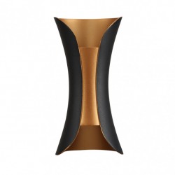 LAMPARA DE PARED BARREDOR NEGRO-ORO DICKENS. Ideal para cualquier estancia, tanto de exterior como de interior. Da luz hacia arr
