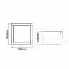 LAMPARA DE PARED PARA EXTERIOR BLANCO LED IP65 - 15W CREEK