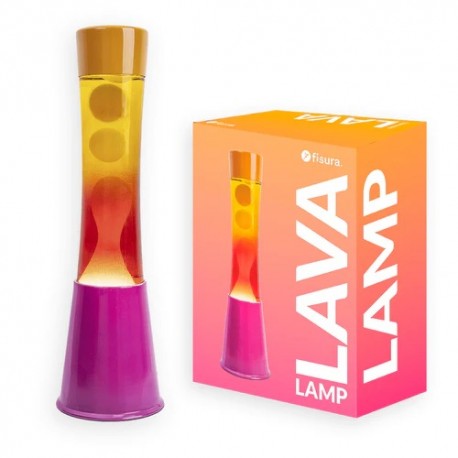 LAMPARA LAVA TOWER DEGRADADO ROSA Y NARANJA