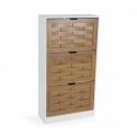 ZAPATERO 3 PUERTAS ABATIBLES MARRON BLANCO