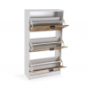 ZAPATERO 3 PUERTAS ABATIBLES MARRON BLANCO
