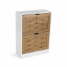ZAPATERO 2 PUERTAS ABATIBLES MARRON BLANCO