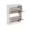 ZAPATERO 2 PUERTAS ABATIBLES MARRON BLANCO